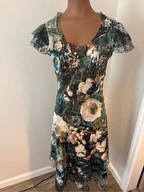 Fairy garden y2k midi dress